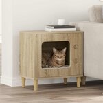 vidaXL Maison pour chat Sonoma 51 x 30 x 52 cm Bois d'ingénierie