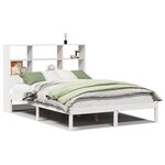 vidaXL Lit bibliothèque sans matelas blanc 120x190 cm bois pin massif