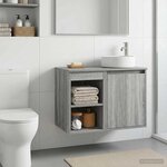 vidaXL Meuble de Salle de Bain In-between Sonoma gris
