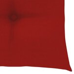 vidaXL Chaises de jardin avec coussins rouge lot de 3 Bois teck massif