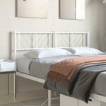 vidaXL Tête de lit de remplacement métal blanc 140 cm