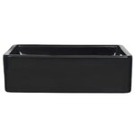 vidaXL Lavabo Céramique Rectangulaire Noir 41 x 30 x 12 cm