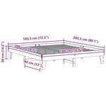 vidaXL Cadre de lit sans matelas cire marron 180x200cm bois pin massif