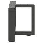 vidaXL Pieds de table basse en T  2 pièces  anthracite  50 x 25 x (30-31) cm  acier