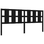 vidaXL Cadre de lit avec tête de lit noir 200x200 cm bois massif