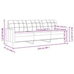 vidaXL Canapé à 3 places Gris clair 210 cm Tissu