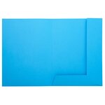 Paquet de 50 chemises 2 rabats JURA en carte 240 grammes coloris bleu clair EXACOMPTA