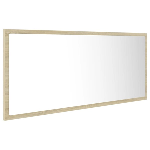 Miroir led de salle de bain 100 x 8 5 x 37cm acrylique chêne sonoma 02_0006960