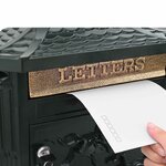 vidaXL Boîte aux lettres murale avec stockage Vert 40.5 x 15.5 x 44 cm