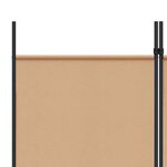 vidaXL Paravent 5 panneaux Beige 250 x 220 cm Tissu