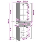 vidaXL Ensemble de Meubles 2 Pièces Gris béton 66 x 34 5 x 90 cm