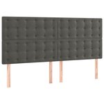 vidaXL Sommier à lattes de lit et matelas Gris foncé 160x200cm Velours
