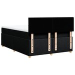 vidaXL Sommier à lattes de lit avec matelas Noir 140x190 cm Tissu
