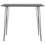 vidaXL Ensemble de bar 5 Pièces Noir et gris