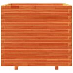 vidaXL Jardinière cire marron 80x80x72 cm bois de pin massif