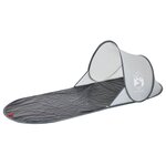 vidaXL Tente de plage gris escamotable imperméable