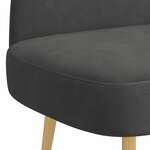 vidaXL Banc rembourré avec dossier Gris foncé 110 x 60 x 76 cm