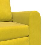 vidaXL Canapé-Lit Jaune 98 x 71 x 83 cm Velours
