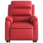 vidaXL Fauteuil inclinable électrique rouge similicuir