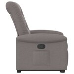 vidaXL Fauteuil inclinable taupe tissu