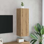 vidaXL Meuble TV chêne artisanal 30 5x30x90 cm bois d'ingénierie