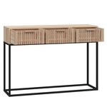 vidaXL Table console 105x30x75 cm bois d'ingénierie et fer