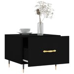 vidaXL Tables basses 2 Pièces noir 50x50x40 cm bois d'ingénierie