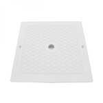 Couvercle carré pour skimmer de piscine - 25.5 x 25.5 cm - Blanc