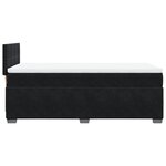 vidaXL Sommier à lattes de lit avec matelas noir simple velours