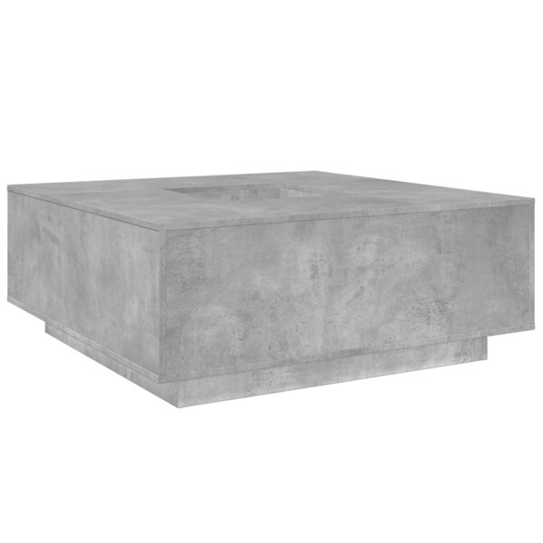 vidaXL Table basse gris béton 100x100x40 cm bois d'ingénierie