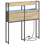 vidaXL Tête de lit de rangement Chêne sonoma 80 cm Bois d'ingénierie