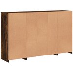 vidaXL Buffets avec lumières LED 3 Pièces chêne fumé bois d'ingénierie