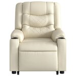 vidaXL Fauteuil inclinable électrique crème similicuir