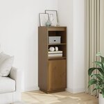 vidaXL Buffet haut Marron miel 37x34x110 cm Bois massif de pin