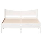 vidaXL Cadre de lit sans matelas blanc 140x190 cm bois de pin massif