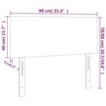 vidaXL Tête de lit à LED Marron Foncé 90x5x78/88 cm Tissu