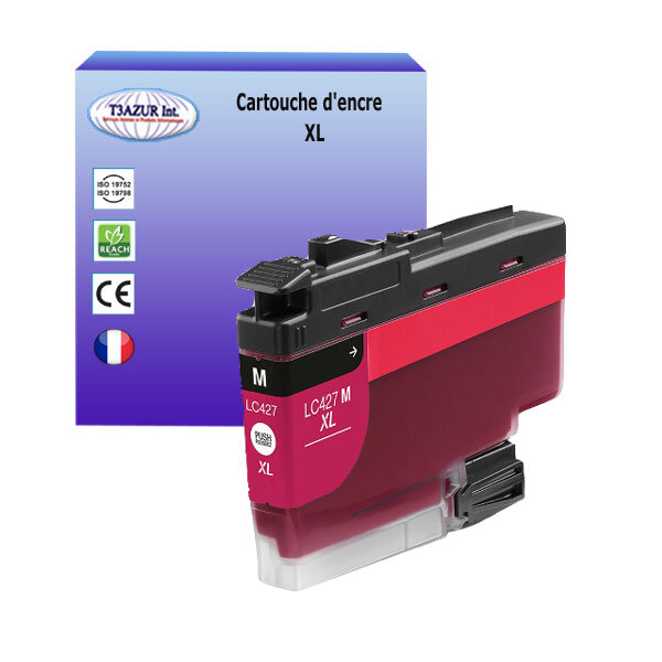 T3AZUR- Cartouche compatible avec  Brother HL-J6010DW  MFC-J5955DW  MFC-J6955DW  MFC-J6957DW  MFC-J6959DW  LC427XL Magenta