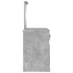 vidaXL Coiffeuse avec miroir gris béton 130x50x132 5 cm