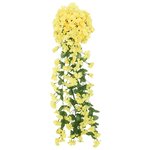 vidaXL Guirlandes de fleurs de Noël 3 Pièces jaune 85 cm