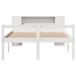 vidaXL Lit bibliothèque sans matelas blanc 135x190 cm bois pin massif