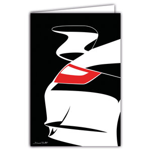 69-1113 Carte Voiture de Sport Luxe Automobile Lignes emblématiques Illustration Graphique Moderne Design épuré coloré Objet de Collection pour Passionné -Avec Enveloppe 12x17cm -Fabrication française