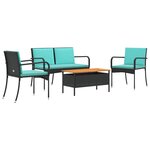 vidaXL Ensemble de jardin avec coussin acier
