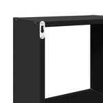 vidaXL Armoire murale 78x18x71 cm noir bois d'ingénierie