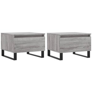 vidaXL Tables basses 2 Pièces sonoma gris 50x46x35 cm bois d'ingénierie