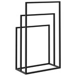 vidaXL Porte-serviettes sur pied Noir 48x24x79 cm Fer