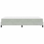 vidaXL Lit à ressorts avec matelas Gris clair 120 x 190 cm tissu