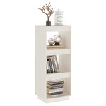 vidaXL Bibliothèque/Séparateur de pièce blanc 40x35x103 cm pin massif