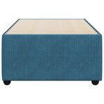 vidaXL Cadre de lit sans matelas bleu 90x190 cm velours