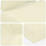 vidaXL Coussin de canapé d'extérieur 2 Pièces Crème Polyester