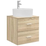 vidaXL Vanité de lavabo mural Chêne Sonoma 49 5 x 44 5 x 65 cm